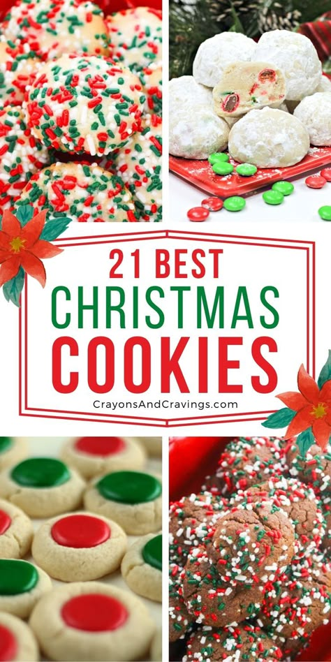 Dessert For A Party, Cookies Thumbprint, Cookies 2023, Christmas Cookie Exchange Recipes, Best Christmas Cookie Recipes, The Best Christmas Cookies, Cookie Recipes Holiday, Traditional Christmas Cookies, Christmas Cookie Swap