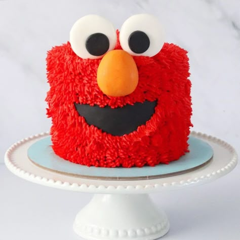 Elmo Smash Cake, 1st Birthday Cake Designs, Elmo Birthday Party Boy, Sesame Street Birthday Cakes, Elmo Birthday Cake, Elmo First Birthday, Sesame Street Cake, Elmo Cake, Elmo Birthday Party