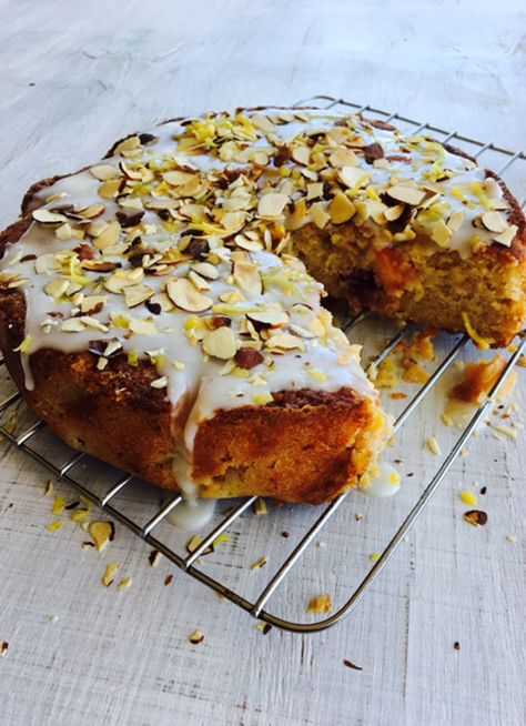 Nectarine and Lemon Cake (Gluten Free) » Dish Magazine Gluten Free Nectarine Recipes, Nectarine Recipes Gluten Free, Lemon Cake Gluten Free, Date Cakes, Nectarine Cake, Nectarine Recipes, Caramel Treats, Cake Gluten Free, Almond Meal