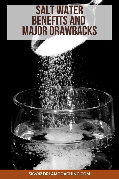 Salt water has been used for many years as a remedy. And while it may help several conditions, such as improving acne and psoriasis and boosting detoxification, it also comes with some serious drawbacks. Could salt water help you? Or could it make things worse? Here's what you need to know about this new trend. Salt Water Flush Benefits, Salt And Baking Soda In Water, Salt In Water For Hydration, Adding Salt To Drinking Water, Drinking Salt Water Benefits, Salt Water Benefits, Lemon Salt Water, Benefits Of Salt Water, Salt Flush