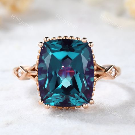 Alexandrite engagement ring