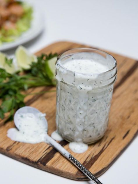 Light Ranch Dressing Recipe Light Ranch Dressing Recipe, Light Ranch Dressing, Lettuce Salad Recipes, Ranch Dressing Recipe, Caesar Salad, Dressing Recipe, Ranch Dressing, Food Obsession, Delicious Salads