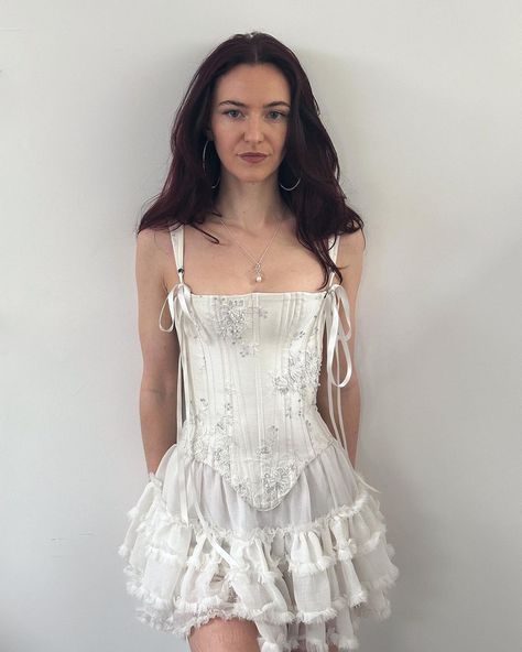 Corset Fairy | any excuse to put my bridal corset back on ✨ 🕊️ open for bridal enquires 🕊️ | Instagram Corset Fairy, Fairy Corset, Bridal Corset, Hi Fashion, Corset Back, Cape Sleeves, Dress Inspo, Sporty Outfits, Davids Bridal