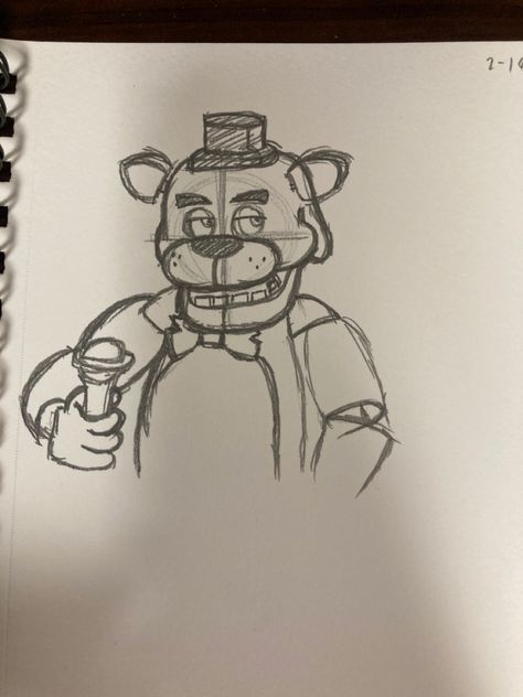 Freddy Drawings Fnaf, Fnaf Sketches Art, Bonnie Drawing Fnaf, Fnaf Drawings Easy, Five Nights At Freddy's Drawing, Fnaf Art Easy, Funtime Freddy Drawing, Freddy Fazbear Drawing, Five Nights At Freddy's Drawings Easy