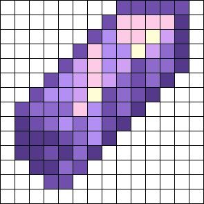 Minecraft Amethyst Shard Perler Bead Pattern | Bead Sprites | Misc Fuse Bead Patterns Minecraft Amethyst, Arrow Crafts, Easy Perler Beads Ideas, Perler Art, Cool Pixel Art, Pattern Maker, Kandi Patterns, Bead Sprite, Minecraft Pixel Art