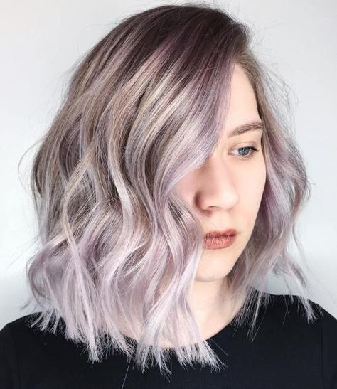 What You Need to Know About Having Pastel Hair |Pastel |Hair Pastel Lavender Hair, Medium Layered Hair, Lilac Hair, Choppy Bob Hairstyles, Hair Color Pastel, Lavender Hair, Red Highlights, Hair Guide, Pastel Hair