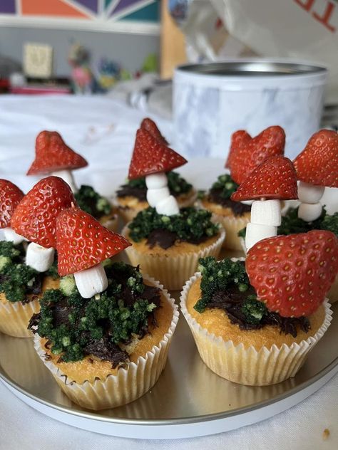 Fairy Witch Cottagecore Vibes | I made the mushroom cupcakes Fairy Witch Cottagecore, Brown Frosting, Cottagecore Cake, Fairy Party Food, Mushroom Cupcakes, Witch Cottagecore, Fairy Witch, Cottagecore Vibes, Birthday Cake Recipe