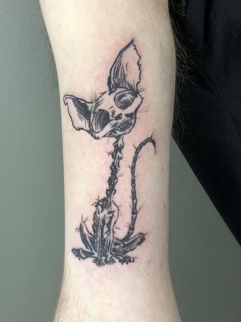 Small Surrealism Tattoo, Small Sketch Tattoo Ideas, Spooky Arm Sleeve, Creepy Small Tattoos, Matching Grunge Tattoos, Creepy Cat Tattoo, Creepy Tattoos For Women, Grunge Tattoos For Women, Simple Spooky Tattoos