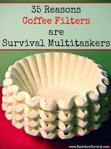 35 Reasons Coffee Filters are Survival Multitaskers | Backdoor Survival Coffee Filter Uses, Survival Items, Emergency Preparedness Kit, Survival Supplies, Emergency Preparation, Survival Life Hacks, Survival Techniques, Prepper Survival, Emergency Food