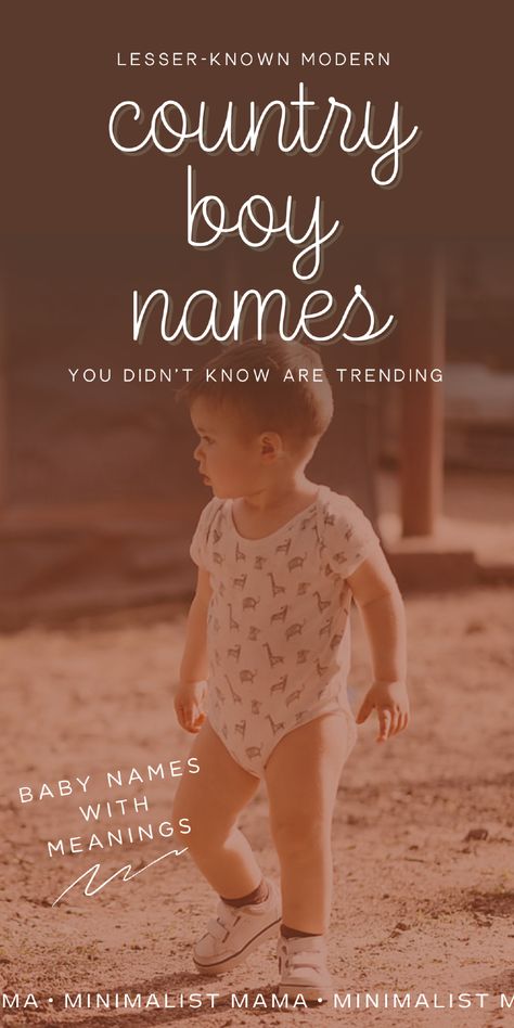 Giddy up mama! On the hunt for cute baby names and love the vibe of Western baby names? These strong, rustic unique baby boy names are sooo dapper & stylish and we're seriously crushing on them for 2025! From Southern baby names to totally cowboy baby boy names, this cute baby boy names list is full of boy name ideas that are ACTUALLY COOL and trending  (SAVE this name inspiration & unique baby names to come back to!) Names That Mean Bear, Long Boy Names With Nicknames, Boy Names Start With M, Unique Boy Names And Meanings, Old School Boy Names, J Names For Boys, Baby Boy Names Biblical, B Boy Names, Unique Baby Names List