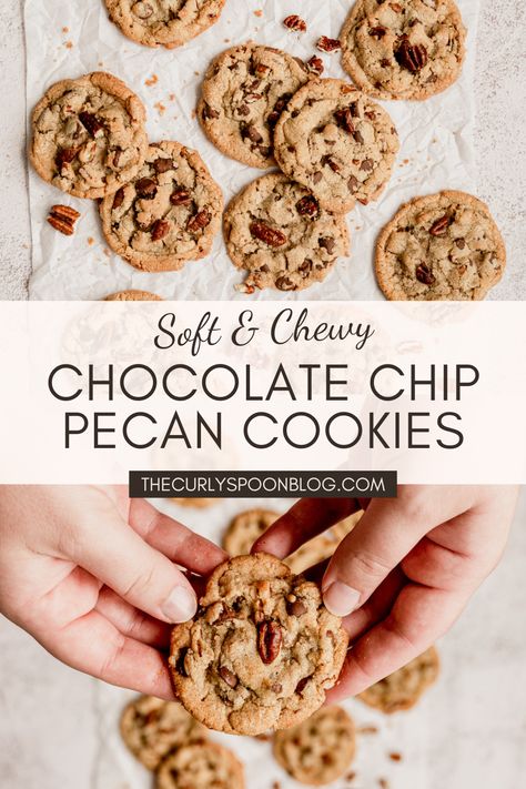 Chocolate Chip Pecan Cookies Recipe, Chocolate Chip And Pecan Cookies, Chocolate Chip Cookies With Pecans, Chocolate Pecan Cookies, Ultimate Chocolate Chip Cookies Recipe, Pecan Chocolate Chip Cookies, Jar Cookies, Xmas Baking, Chocolate Chip Pecan Cookies