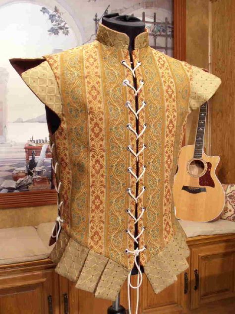 Fabulous Renaissance Doublet Elizabethan Clothing, Mens Garb, Broadway Costumes, Boy Doll Clothes, Medieval Costume, Custom Made Clothing, Century Clothing, Medieval Clothing, Medieval Fashion