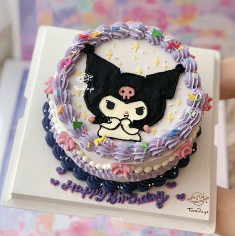 Kuromi Cake, Sanrio Cake, Roblox Birthday Cake, Cake Themes, Simple Birthday Cake, Cute Stuff, Cute Birthday Cakes, 8th Birthday, Pretty Cakes