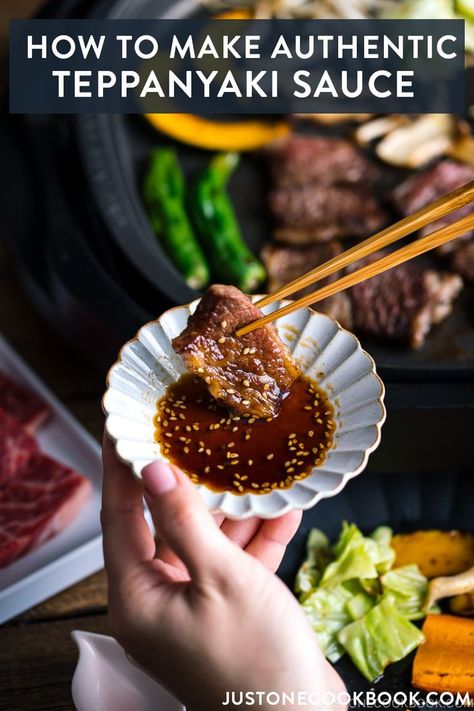 Here’s the ultimate guide on how to do a true Japanese Teppanyaki at home! With an electric griddle and fresh ingredients, you can easily enjoy the fun of indoor grilling at any time. A homemade Teppanyaki Sauce is a must. #teppanyaki #teppanyakisauce #japanesebbq | Easy Japanese Recipes at JustOneCookbook.com Yakiniku At Home, Teppanyaki At Home, Teppanyaki Sauce, Teppanyaki Recipe, Japanese Yakiniku, Japanese Teppanyaki, Meat Photo, Japanese Barbecue, Teppanyaki Restaurants