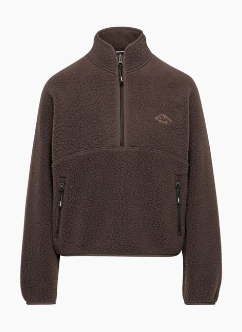 BIGFOOT POLAR ½ ZIP SWEATER | Aritzia Aritzia Winter, Aritzia Aesthetic, Aritzia Outfit, Sweater Aritzia, Fleece Outfit, Quarter Zip Jacket, Fall Fits, Favorite Sweater, Cute Sweaters