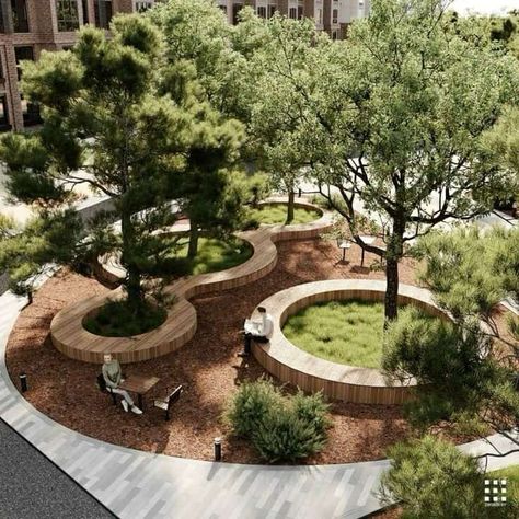 Apartment With Courtyard, Landscape Courtyard Design, College Landscape Design, Residential Courtyard Design, Residential Complex Landscape Design, Apartment Courtyard Design, Courtyard Landscape Architecture, Courtyard Design Architecture, Housing Projects Architecture