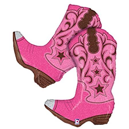 AmazonSmile: 1 x Pink Dancing Boots Holographic Shape 36"/91 cm: Toys & Games Cowgirl Party Decorations, Austin Bachelorette Party, Bachelorette Balloons, Cowgirl Bachelorette Parties, Pink Cowboy Boots, Pink Cowgirl Boots, Nashville Bachelorette Party, Pink Cowboy, Rodeo Birthday