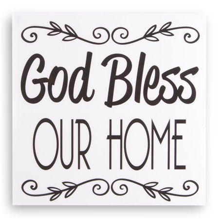 God Bless Our Home Decal: Black, 6 x 6 inches God Bless Our Home Printable, Ginebra San Miguel Gin Cake, Letter Diy, Bible Verse Prints, God Bless, Letter A Crafts, Clear Stickers, New Wallpaper, Home Wall Decor