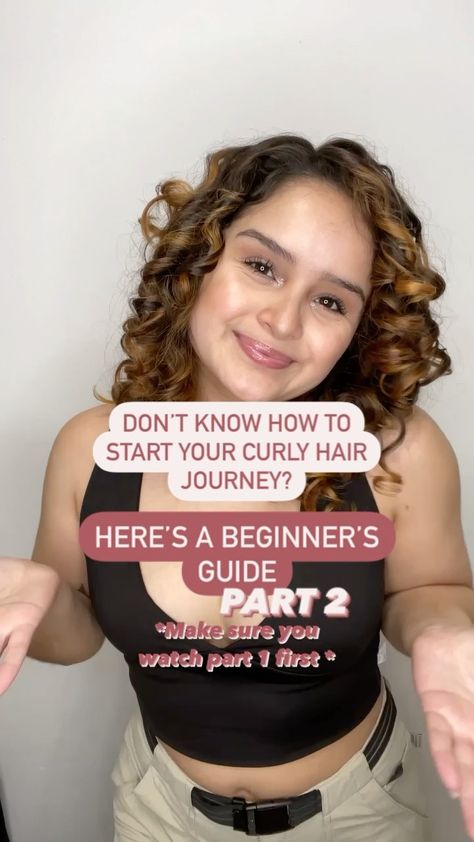 kayscurlies on Instagram: Starting your curly hair journey? Here’s a beginner’s guide on how to start PART 2 💖 ✨ I’ll be going more in depth into each of these… Britney Spears Gimme More, Curly Hair Journey, Hair Journey, In Depth, Britney Spears, Curly Hair, Curly Hair Styles, To Start, Hair