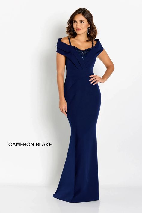 Cameron Blake #CB762. Description: . Details: Fabric: Beading, Crepe, Sequin Tulle, Stretch Lining;Length: Long;Neckline: Off-the-Shoulder;Silhouette: A-Line;Sleeve Type: Beaded Straps;Special Features: Shawl Included;Waistline: Natural Fabric Beading, Cameron Blake, Off Shoulder Evening Gown, Plastic Dress, Stunning Style, Glamorous Style, Mon Cheri, Dress Cover, Mother Of The Bride Dresses