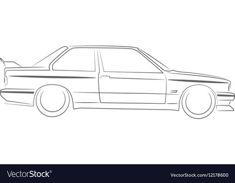 Bmw E30 M3 Drawing, Bmw E30 Tattoo, Bmw E30 M3, E30 M3, Bmw E38, Bmw E60, Bmw E30, Tattoo Inspo, Bmw E36