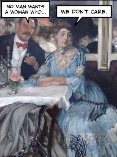 William Glackens, Historical Humor, Funny Art History, The Art Of Love, Classical Art Memes, Literature Humor, William James, Art Jokes, Art Humor