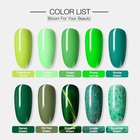 valentines day nails Forest Green Nail, Forest Green Nail Polish, Color For Nails, Metallic Nail, Metallic Nail Polish, Bridal Nail Art, Nail Polish Gel, Green Polish, Fall Nail Trends