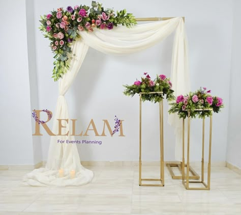 Arch Walkway, Square Backdrop, Wedding Top Table, Wedding Church Decor, Simple Stage Decorations, Reception Backdrop, Wedding Reception Backdrop, Wedding Entrance Decor, Simple Wedding Decorations