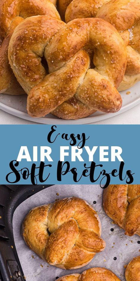 Easy Stuff To Bake At Home, Things To Cook In Air Fryer, Recipe Videos Tasty, Air Fryer Pretzels, Air Fryer Recipes Videos, Auntie Anne, New Air Fryer Recipes, Air Fryer Recipes Snacks, Homemade Soft Pretzels