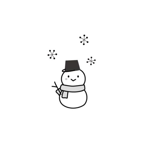 Snowman Cute Drawing, Cute Doodles Christmas, Snowman Widget, Cute Winter Doodles, Snowman Tattoo Simple, Christmas Small Drawings, Snow Man Drawing Easy, Winter Widgetsmith, Winter Doodles Easy