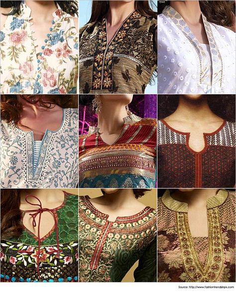 Different Salwar Suit Neck Designs Suit Neck Designs Indian, Salwar Kameez Neck Designs, Salwar Suit Neck Designs, Funky Clothing, Suit Neck Designs, Indian Blouse Designs, Salwar Neck Designs, Churidar Neck Designs, Gala Design