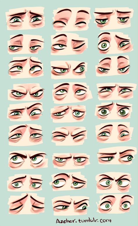 رسم كاريكاتير, Realistic Eye Drawing, Eye Expressions, Character Design Cartoon, Drawing Eyes, Drawing Hair, 얼굴 그리기, Cartoon Eyes, Drawing Expressions