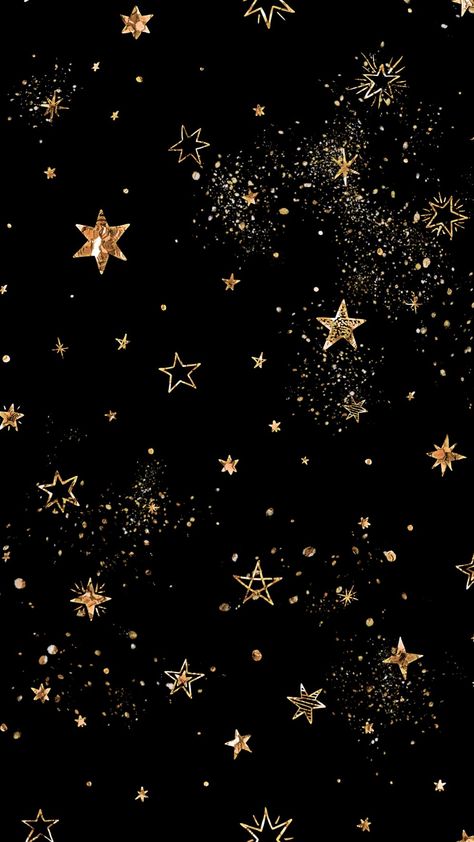 Star Apple Watch Wallpaper, Vintage Stars Aesthetic, Aesthetic Dark Wallpapers For Laptop, Gold Stars Aesthetic, Gold Stars Background, Celestial Background, Gold And Black Wallpaper, Dark Academia Aesthetic Wallpaper, Weird Colors