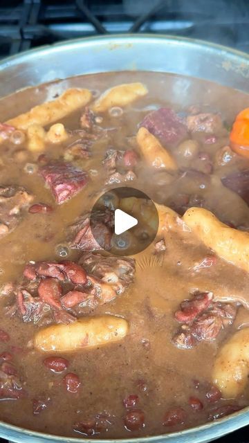 Stew Peas Jamaican Recipe, Jamaican Stew Peas, Jamaican Recipe, Stew Peas, Cook With Me, Rice And Peas, Jamaican Recipes, Caribbean Recipes, Bean Recipes