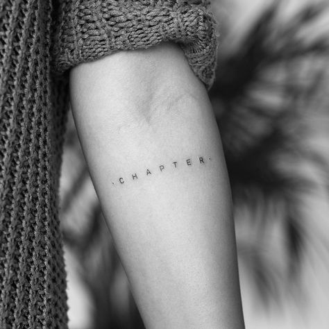 Dominik theWHO Tattoo minimal chapter #sleevetattoo #tattoosformen Stammestattoo Designs, Wörter Tattoos, Think Tattoo, Tiny Tattoos For Women, Tatuagem Masculina Pequena, Writing Tattoos, Small Tattoos For Guys, Classy Tattoos, Elegant Tattoos