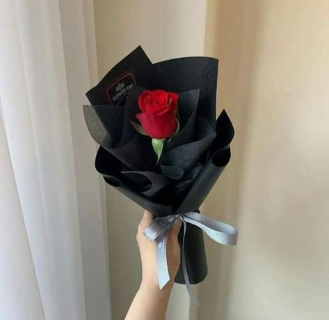 Flower For Men Gift, One Rose Gift, Saved Flowers From Boyfriend, Simple Rose Bouquet Gift, Roses Bouquet Gift Boyfriends, Single Bouquet Flower, Flowers For Boyfriend, One Flower Bouquet, Ribbon Roses Bouquet For Boys