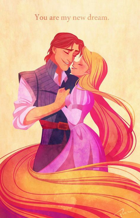 Flynn Rider X Rapunzel Rapunzel, A Man, Disney, Hair