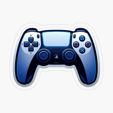 Get my art printed on awesome products. Support me at Redbubble #RBandME: https://www.redbubble.com/i/sticker/blue-playstation-5-controller-sticker-by-WildKirby/159908068.O9UDB?asc=u Ps4 Controller Drawing, Playstation Controller Wallpaper, Playstation Controller Art, Playstation 5 Logo, Playstation Stickers, Playstation Logo, Playstation 5, Sony Playstation, Game Controller