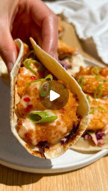 Maddie Ireland on Instagram: "Taco Tuesday just got a whole lot yummier with these air fryer bang bang shrimp tacos featuring a creamyyyy, sweet and spicy sauce using @hellmannsmayonnaise 💥🌮 they’re simple to whip up but feel like a restaurant-worthy meal 👏  #HellmannsPartner

ready to make these tacos? grab some Hellmann’s to bring this bang bang sauce to life and find the full recipe on my site! comment “taco” & i’ll send you the link to my favorite mayonnaise!

#tacotuesday #tacorecipes #bangbangshrimp #airfryerrecipes #bangbangsauce #dinnerinspo #shrimprecipes" Fried Shrimp Tacos, Air Fryer Bang Bang Shrimp, Best Shrimp Tacos, Bang Bang Shrimp Tacos, Shrimp Bowls, Shrimp Tacos Easy, Bang Bang Sauce, Shrimp Taco, Shrimp Taco Recipes