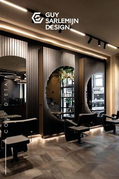 Barbershop Design Interior, Saloon Decor, Barber Shop Interior, Spa Interior Design, Hair Salon Design, Hair Salon Interior, Salon Suites Decor, Barbershop Design, Barber Shop Decor