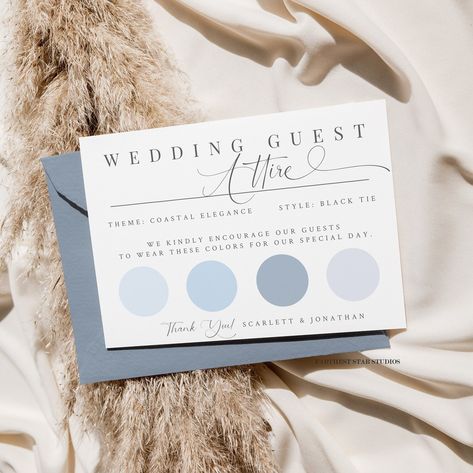 Wedding Attire Card, Wedding Information Card, Wedding Info Card, Wedding Information, Dress Code Wedding, Wedding Info, Information Card, Guest Attire, Wedding Attire Guest