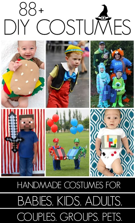 101+ Handmade Halloween costumes at Creating Really Awesome Free Things Lego Movie Costume, Garden Gnomes Costume, Tin Man Costumes, Candy Corn Costume, Hello Kitty Costume, Costumes For Babies, Gnome Costume, Handmade Halloween Costumes, Diy Monsters