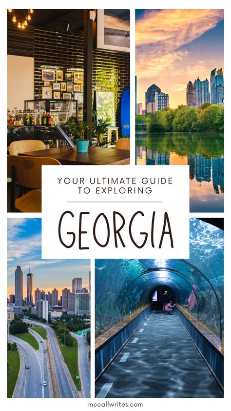 Embark on a thrilling journey through Georgia's unparalleled beauty! Unearth hidden gems, vibrant cityscapes and the charm of the Peach State as we spotlight the best tourist hotspots. Don't just visit, experience Georgia. Let your adventure in the South's best-kept secret unfold! #ustravel #georgia #america #mccallwrites Georgia Tourist Attractions, Stone Mountain Park, Amicalola Falls, Chattahoochee National Forest, Visit Georgia, Georgia Aquarium, Travel Guide Book, North Georgia Mountains, Travel Brochure