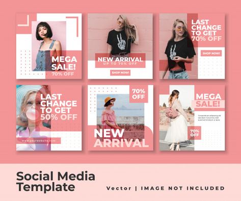 Social media instagram feed post banner ... | Premium Vector #Freepik #vector #banner #sale #social-media #instagram Instagram Feed Post, Instagram Design Layout, Album Template, Reception Photography, Fashion Poster Design, Desain Editorial, Timeline Cover, Instagram Template Design, Pondicherry