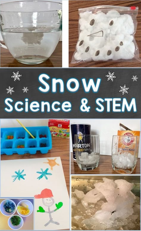 Snow science experiments & STEM challenges - Harness students' excitement about snow & use it for learning! These hands-on, engaging science activities use real snow. #snowscience #snowscienceexperiments Snow Science Experiments, Snow Science, Winter Stem, Winter Science Experiments, Winter Science, Winter Unit, Stem Activities For Kids, Snow Activities, Snow Theme