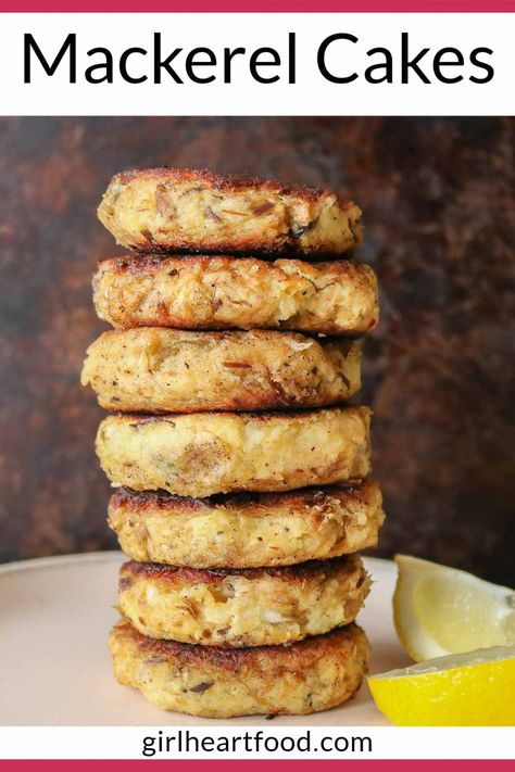 Fried Mackerel Fish, Mackerel Fish Cakes, Canned Mackerel Fish Recipes, Mackerel Fish Recipes, Canned Mackerel Recipes, Mackerel Patties, Homemade Fish Cakes, Canned Fish Recipes, Canned Mackerel