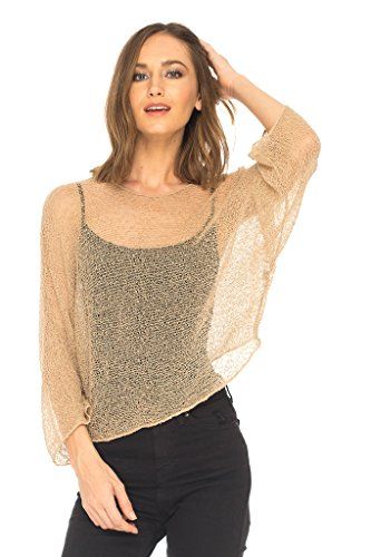 Womens Knit Lightweight Shrug Sheer Blouse Top Poncho Sweater Sweater Over Dress, Sheer Poncho, Cropped Shrug, Sweater Tops, Cozy Knit Sweater, Poncho Tops, Loose Pullover, Original Clothes, Poncho Sweater