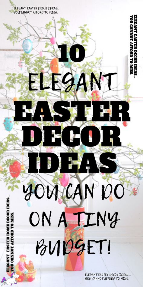 10 Stunning DIY Easter Decor Ideas You Can DIY On A Small Budget, If you're looking to decorate your home for Easter then give these easy Easter decorations You Can DIY this spring! #easterhomedecor #diyeasterdecor #springhomedecor #easterdiy #easterdecorations #easterdecor #creativediyideas How To Decorate For Easter, Easy Easter Table Decor, Decorate For Easter, Easy Easter Table Decorations, Simple Easter Decorations, Easy Easter Decor, Easter Decorating Ideas For Church, Decorating For Easter And Spring, Easter Crafts Decorations Diy Home Decor