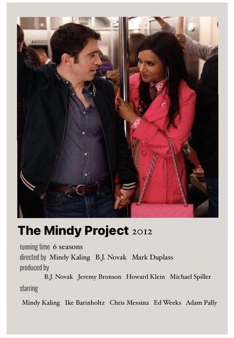 Mark Duplass, Chris Messina, Minimal Posters, Mindy Project, The Mindy Project, Mindy Kaling, Polaroid Poster, Movie Poster Wall, Chick Flicks