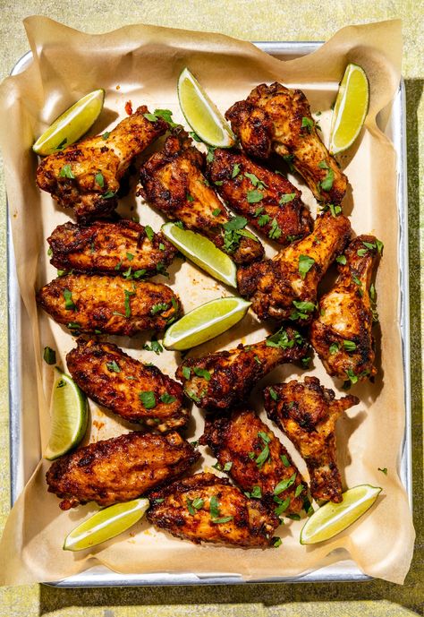 Chili Lime Chicken Wings, Wings Air Fryer, Air Fryer Recipes Chicken Wings, Chili Lime Chicken, Cooking App, America's Test Kitchen Recipes, Roasted Cherry Tomatoes, Kitchen Recipe, America's Test Kitchen